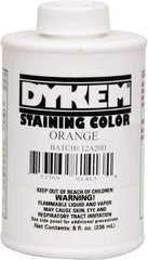 Dykem - 8 Ounce Orange Staining Color - Brush in Cap Container - USA Tool & Supply