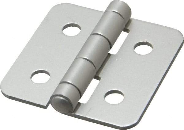 80/20 Inc. - 2" Long x 2" Wide x 0.078" Thick, Aluminum Door Hinge - Aluminum - USA Tool & Supply