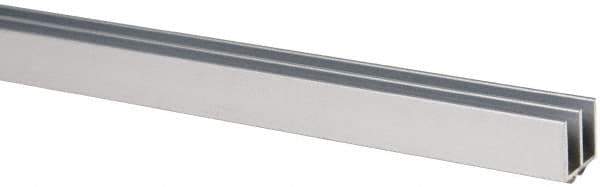 80/20 Inc. - 1 Panel, 0 to 48" Wide Door, Clear Anodized Aluminum Door Slide Track - 0.281" Door Thickness - USA Tool & Supply