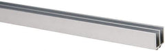 80/20 Inc. - 1 Panel, 0 to 48" Wide Door, Clear Anodized Aluminum Door Slide Track - 0.281" Door Thickness - USA Tool & Supply