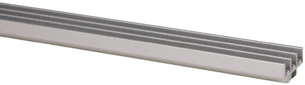 80/20 Inc. - 1 Panel, 0 to 48" Wide Door, Clear Anodized Aluminum Door Slide Track - 0.275" Door Thickness - USA Tool & Supply