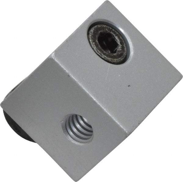 80/20 Inc. - 3/4" Wide, 0.7" High, Open Shelving Panel Mount Block - Aluminum, 0.812" Deep, Use with Series 10 - USA Tool & Supply