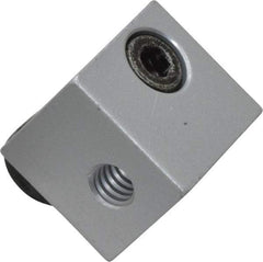80/20 Inc. - 3/4" Wide, 0.7" High, Open Shelving Panel Mount Block - Aluminum, 0.812" Deep, Use with Series 10 - USA Tool & Supply