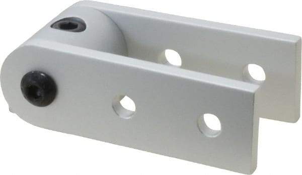 80/20 Inc. - 3" High, Open Shelving 0° 3" Arm Dynamic Pivot Assembly - Aluminum, Use with Series 10 & Bolt Kit 3393 - USA Tool & Supply