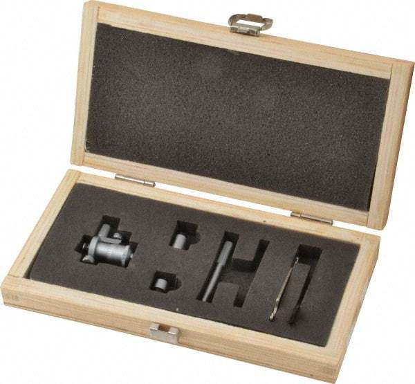 SPI - 1 to 2", Mechanical, Interchangeable Rod Micrometer - 0.001 Inch Graduation, Accurate Up to 0.0004 Inch, 0.248 Inch Rod Diameter, 1/4 Inch Travel, 2 Rods, NIST Traceability Certification Included - USA Tool & Supply