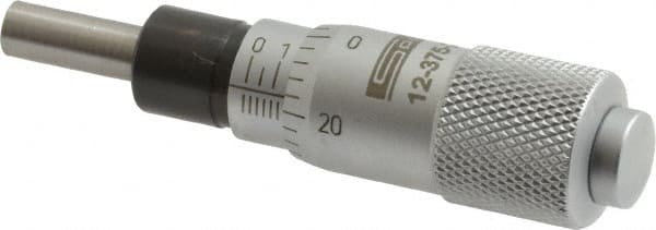 SPI - 1/2 Inch, 0.51 Inch Thimble, 0.2 Inch Spindle Diameter x Mechanical Micrometer Head - USA Tool & Supply