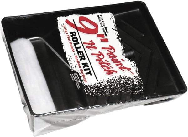 Wooster Brush - Trim Paint Roller Kit - Includes Paint Tray, Roller Cover & Frame - USA Tool & Supply