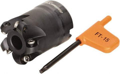 Kennametal - 38.1mm Cut Diam, 5mm Max Depth, 1/2" Arbor Hole, 5 Inserts, RD.. 1003... Insert Style, Indexable Copy Face Mill - KDM150 Cutter Style, 1-1/2 High, Series KDM - USA Tool & Supply