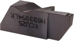 Kennametal - 3094NGD K Grade KCU25, 2.39mm Cutting Width Carbide Grooving Insert - 6.35mm Max Depth of Cut, Left Hand, 0.19mm Corner Radius, AlTiN Finish - USA Tool & Supply