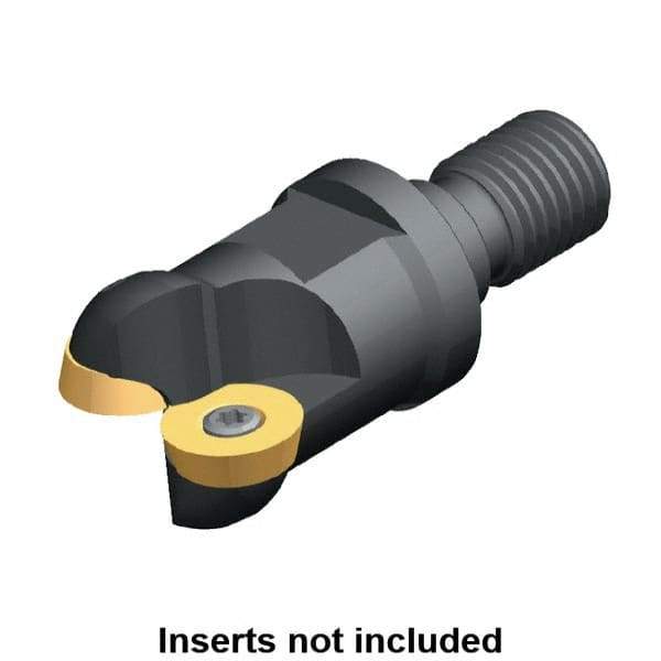 Kennametal - 32mm Cutting Diam, 1.2598" Max Depth of Cut, Modular Connection Indexable Copy End Mill - 2 Inserts, RD.. 1604.. Insert - USA Tool & Supply