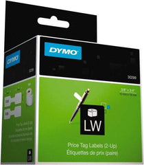 Dymo - 3/8" Wide x 3/4" Long, White Price Tag - For DYMO LabelWriter Printers - USA Tool & Supply