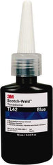 3M - 1 mL, Blue, Medium Strength Liquid Threadlocker - Series TL42, 24 hr Full Cure Time - USA Tool & Supply