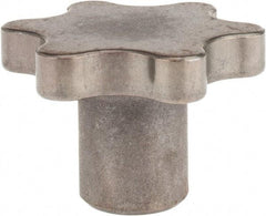 Made in USA - 3" Head Diam, 6 Point Scalloped Knob - 3/4" Hole, Steel - USA Tool & Supply