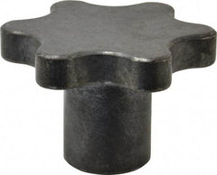 Made in USA - 3" Head Diam, 6 Point Scalloped Knob - 3/4-10 Hole, Steel - USA Tool & Supply