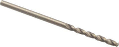 Cleveland - #46 135° Parabolic Flute Cobalt Screw Machine Drill Bit - Oxide/Gold Finish, Right Hand Cut, 3/4" Flute Length, 1-3/4" OAL, Split Point, Straight Shank - USA Tool & Supply
