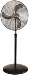 Airmaster - 24" Blade, 5,387 Max CFM, Single Phase Oscillating Pedestal Fan - 2.5 Amps, 115 Volts, 3 Speed - USA Tool & Supply