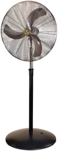 Airmaster - 30" Blade, 1/3 hp, 4,463, 6,259 & 8,402 CFM, Industrial Circulation Fan - Pedestal, 3 Speed - USA Tool & Supply