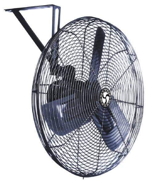 Airmaster - 30" Blade, 1/4 hp, 3,415, 5,300 & 7,185 CFM, Industrial Circulation Fan - Wall/Ceiling Mount, 115 Volts, 2 Speed - USA Tool & Supply