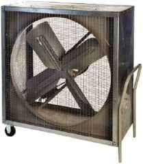 Airmaster - 42" Blade, 3/4 hp, 13,620 Max CFM, Portable Cabinet Fans - 10 Amps, 115 Volts, 1 Speed - USA Tool & Supply