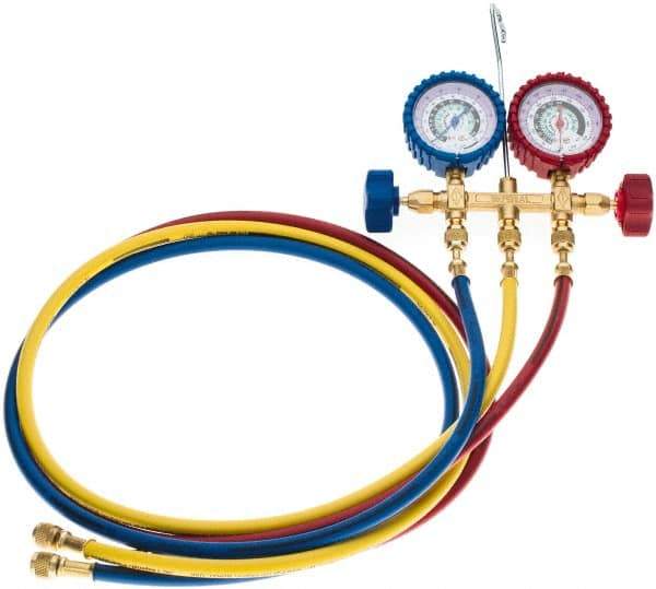 Imperial - 2 Valve Manifold Gauge with 3/5' Hose - USA Tool & Supply