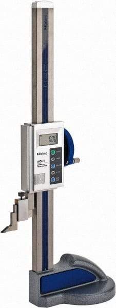 Mitutoyo - 12" Electronic Height Gage - 0.0005" Resolution, Accurate to 0.0015", LCD Display, SPC Data Output - USA Tool & Supply