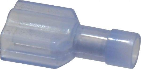 Made in USA - 16 to 14 AWG, Nylon, Fully Insulated, Male Wire Disconnect - 1/4 Inch Wide Tab, Clear - USA Tool & Supply