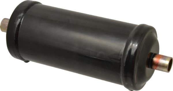 Parker - 5/8" Connection, 3" Diam, 9.24" Long, Refrigeration Liquid Line Filter Dryer - 7-3/4" Cutout Length, 361 Drops Water Capacity - USA Tool & Supply