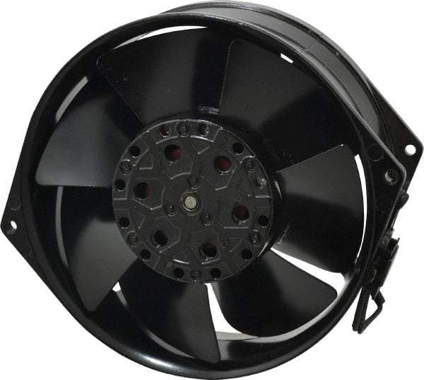 EBM Papst - 115 Volts, AC, 233 CFM, Round Tube Axial Fan - 0.36 Amp Rating, 5.91" High x 5.91" Wide x 2.17" Deep - USA Tool & Supply