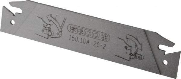Seco - 0.843" Blade Height, 0.071" Blade Width, 4.72" OAL, Neutral Cut, Double End Indexable Cut-Off Blade - 150.10A Blade, 150.10 Series - USA Tool & Supply