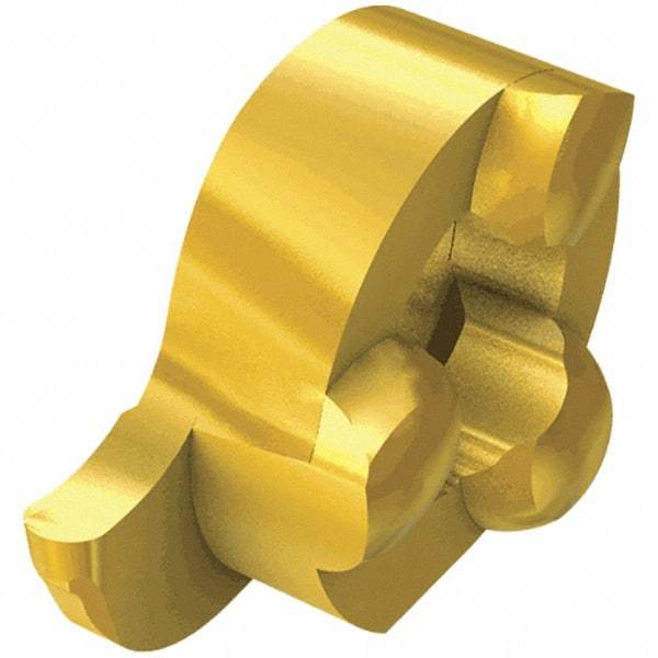 Iscar - 11400R200GIQR Grade IC528, 4mm Cutting Width Carbide Grooving Insert - 2mm Max Depth of Cut, Right Hand, 2mm Corner Radius, TiCN/TiN Finish - USA Tool & Supply