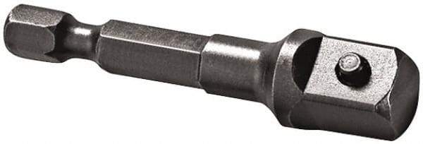 Apex - 1/2" Square Size Hex to Square Extension - 1/4" Hex Drive, 2" OAL - USA Tool & Supply