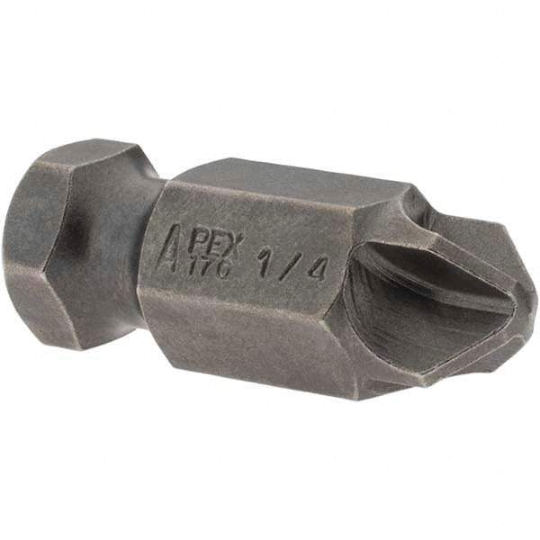 Apex - 1/4 Torq-Set Bit - 7/16" Hex Drive, 1-1/4" OAL - USA Tool & Supply