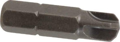 Apex - 1/4" Drive, 1/4 Torq-Set Screwdriver Bit - 1" OAL - USA Tool & Supply