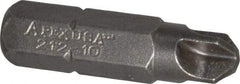 Apex - 1/4" Drive, #10 Torq-Set Screwdriver Bit - 1" OAL - USA Tool & Supply