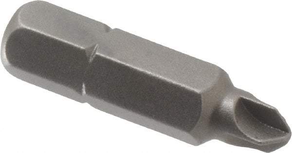 Apex - 1/4" Drive, #3 Torq-Set Screwdriver Bit - 1" OAL - USA Tool & Supply