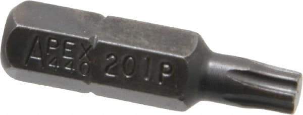 Apex - 1/4" Drive IP20 Torx Plus Screwdriver Bit - 1" OAL, Insert Bit - USA Tool & Supply