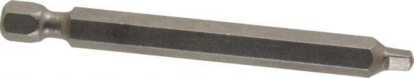 Apex - #2" Square Size Square Recess Bit - 1/4" Hex Drive, 2-3/4" OAL - USA Tool & Supply