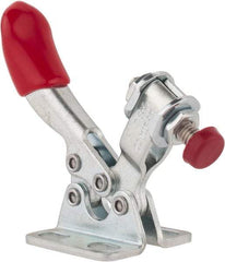 De-Sta-Co - 60 Lb Holding Capacity, Horizontal Handle, Manual Hold Down Toggle Clamp - 80° Handle Movement, 90° Bar Opening, U-Bar, Flanged Base, Electro-Plated Zinc, Carbon Steel - USA Tool & Supply