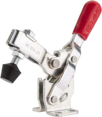 De-Sta-Co - 375 Lb Holding Capacity, Vertical Handle, Manual Hold Down Toggle Clamp - 62° Handle Movement, 115° Bar Opening, U-Bar, Flanged Base, Carbon Steel - USA Tool & Supply