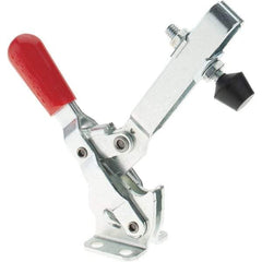 De-Sta-Co - 375 Lb Holding Capacity, Vertical Handle, Manual Hold Down Toggle Clamp - 57° Handle Movement, 99° Bar Opening, U-Bar, Flanged Base, Electro-Plated Zinc, Carbon Steel - USA Tool & Supply