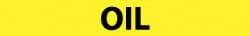 NMC - Pipe Marker with Oil Legend and No Graphic - 3/4 to 1-1/4" Pipe Outside Diam, Black on Yellow - USA Tool & Supply