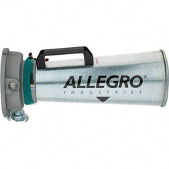 Allegro - 16-3/4 Inch Long, Galvanized Steel Venturi Style Pneumatic Blowers - 1/2 Inch NPT, 7.31 Inch Base Diameter, 6 Inch Face Diameter - USA Tool & Supply