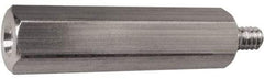 Electro Hardware - M4x0.70, 32.53mm OAL, 6mm Across Flats, Aluminum Hex Male/Female Circuit Board Standoffs - 11.1mm Thread Depth, 23mm Body Length, Uncoated - USA Tool & Supply