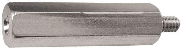 Electro Hardware - M3x0.50, 29.76mm OAL, 4.5mm Across Flats, Stainless Steel Hex Male/Female Circuit Board Standoffs - 6.4mm Thread Depth, 25mm Body Length, Uncoated - USA Tool & Supply