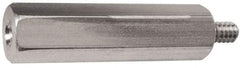 Electro Hardware - M3x0.50, 29.76mm OAL, 4.5mm Across Flats, Stainless Steel Hex Male/Female Circuit Board Standoffs - 6.4mm Thread Depth, 25mm Body Length, Uncoated - USA Tool & Supply