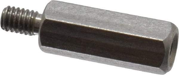 Electro Hardware - M2.5x0.45, 15.97mm OAL, 4.5mm Across Flats, Stainless Steel Hex Male/Female Circuit Board Standoffs - 4.8mm Thread Depth, 12mm Body Length, Uncoated - USA Tool & Supply