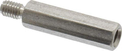 Electro Hardware - M3x0.50, 21.76mm OAL, 4.5mm Across Flats, Stainless Steel Hex Male/Female Circuit Board Standoffs - 6.4mm Thread Depth, 17mm Body Length, Uncoated - USA Tool & Supply