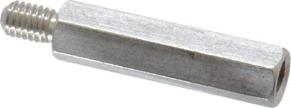 Electro Hardware - M3x0.50, 22.76mm OAL, 4.5mm Across Flats, Stainless Steel Hex Male/Female Circuit Board Standoffs - 6.4mm Thread Depth, 18mm Body Length, Uncoated - USA Tool & Supply