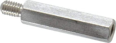 Electro Hardware - M3x0.50, 22.76mm OAL, 4.5mm Across Flats, Stainless Steel Hex Male/Female Circuit Board Standoffs - 6.4mm Thread Depth, 18mm Body Length, Uncoated - USA Tool & Supply