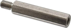 Electro Hardware - M3x0.50, 24.76mm OAL, 4.5mm Across Flats, Stainless Steel Hex Male/Female Circuit Board Standoffs - 6.4mm Thread Depth, 20mm Body Length, Uncoated - USA Tool & Supply